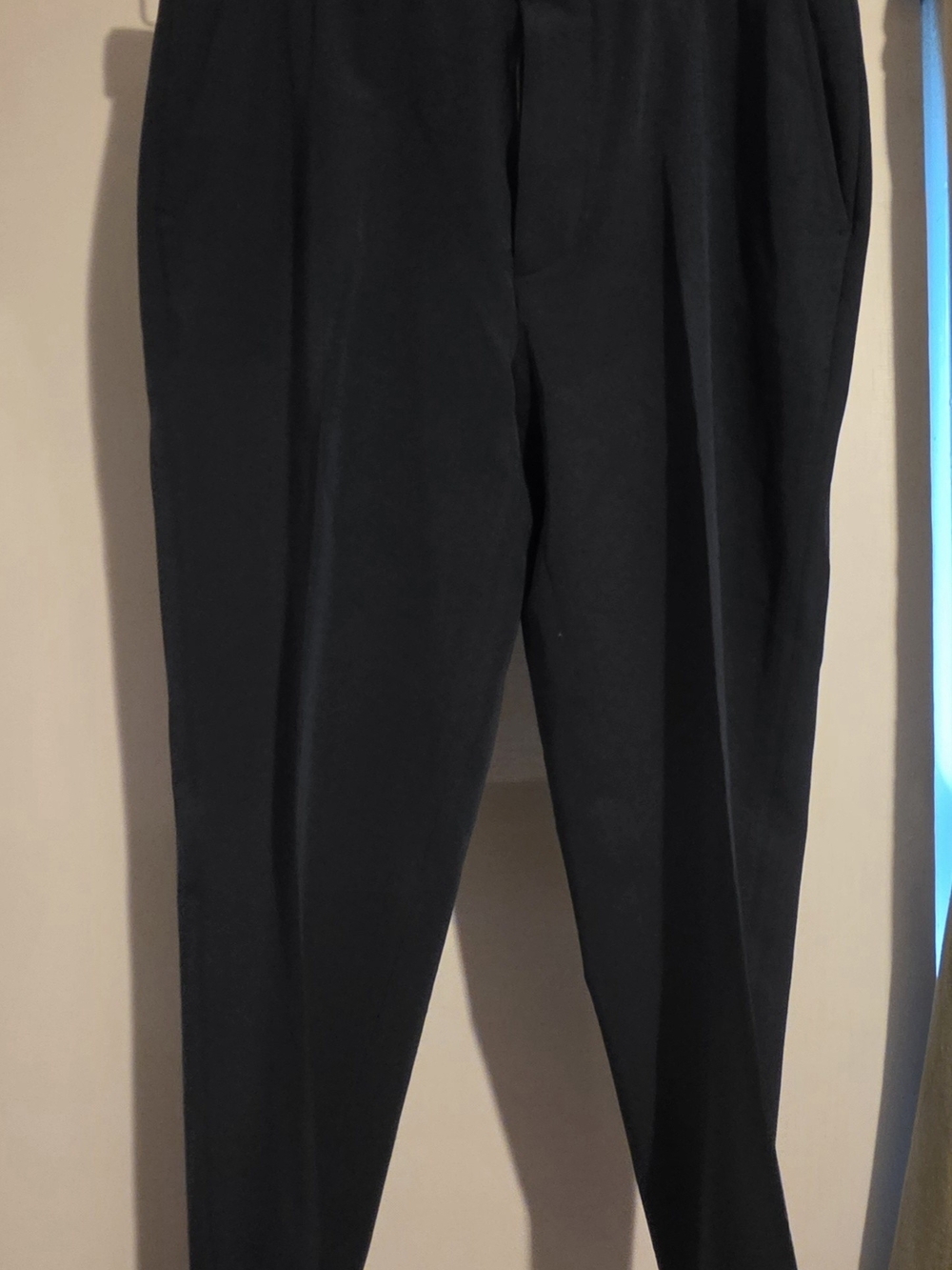 George Men's Navy Stretch Dress Pants Comfort Waist 34x32 Flat Front